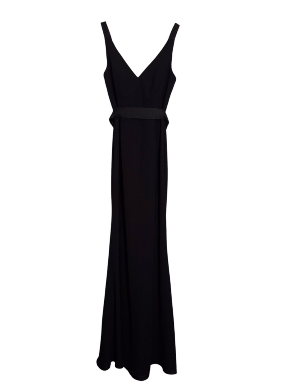 White By Vera Wang Size 4 Black Banded Back Maxi Dress Cocktail Formal Party